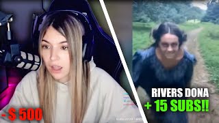 RIVERS REGALA 1 SUB por CADA VEZ que se ASUSTE viendo VIDEOS de TERROR!!