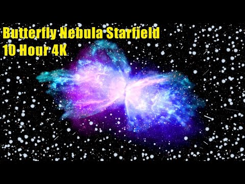 Butterfly Nebula Starfield 4K 10 Hour Deep Space Journey 3800 Lightyears!