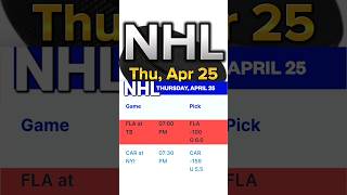 NHL PICKS - THU, APR 25 #nhl #nhlfaceoff #nhlpick #nhlpickstoday#hockey #sports #sportspick