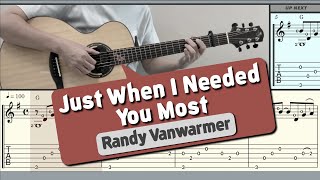 Just When I Needed You Most / Randy Vanwarmer (Guitar) [Notation + TAB]