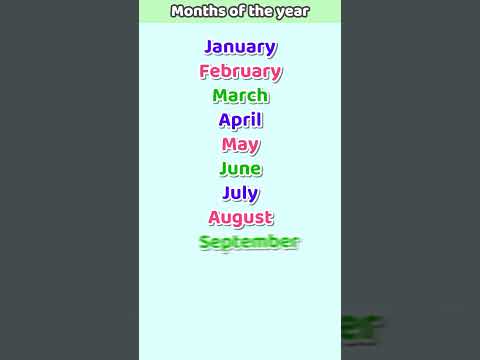 Months of the Year