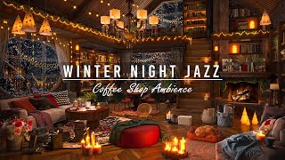 Cozy Winter Night in a Bookstore Café☕Smooth Tender Piano Jazz Instrumental Music for Peaceful Sleep