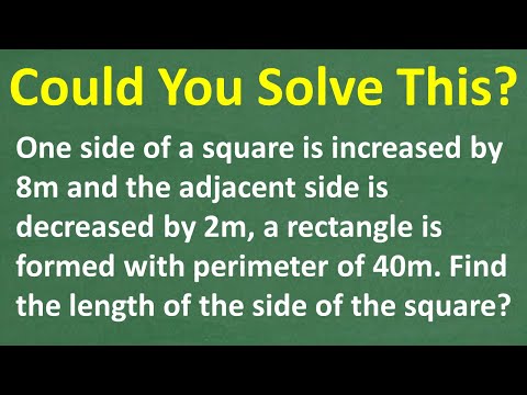 A Square Turns into a Rectangle — Can You Solve This Perimeter Puzzle?