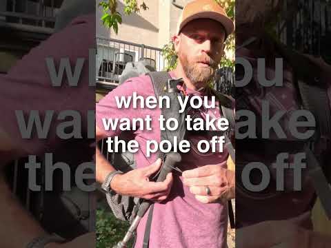 Store your trekking poles easily #shorts #backpacking #hiking #gear #hikingtips