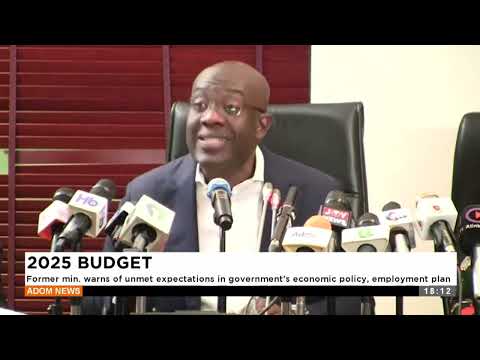 2025 Budget: Fmr. Min. warns of unmet expectations in government's economic policy, employment plan