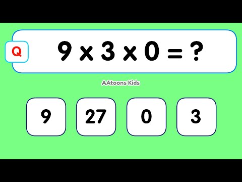 Maths Quiz for Kids | Three Digits Multiplication Table Quiz | Quiz Time | Learn Maths |