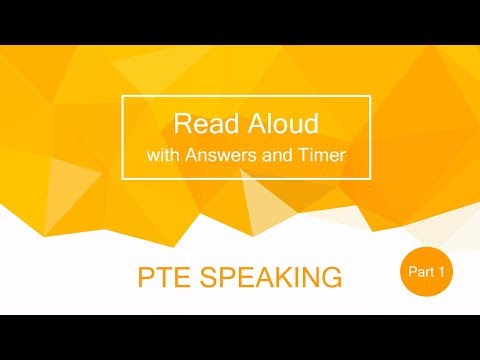 PTE Read Aloud Practice with Answers and Timer 1