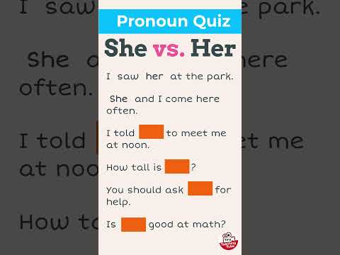 Pronouns English Quiz - She vs Her