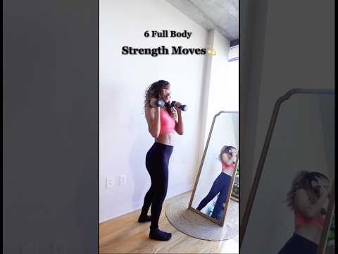 Fit in NO TIME- 6 FULL BODY STRENGTH Exercises #homeworkout