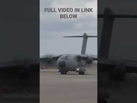 Huge plane lands on beach