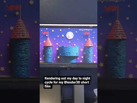 Day to Night Cycle in #blender3d  #animation