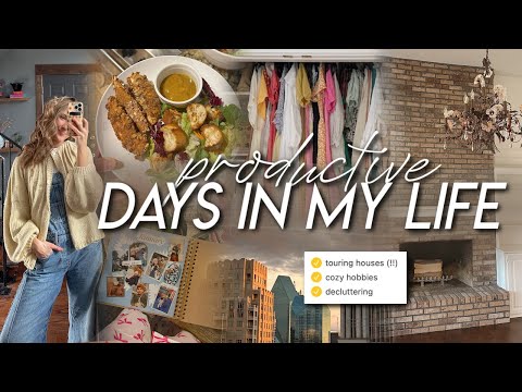 DAYS IN MY LIFE | touring houses (!!!), cozy hobbies, decluttering, & weekend roadtrip prep 🧺