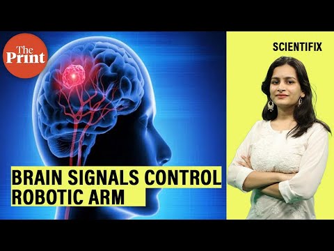 Robotic arm controlled by brain signals