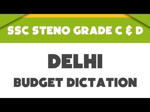 # 8 | 100 wpm |  Delhi Budget Dictation | Ssc Steno Grade C & D | 1000 words