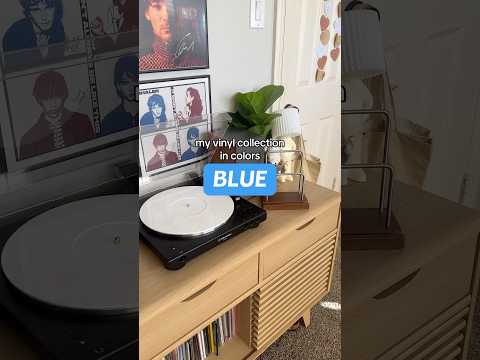 my vinyl collection in colors: blue🦋 #vinyl #vinylrecords #onedirection #oliviarodrigo #taylorswift