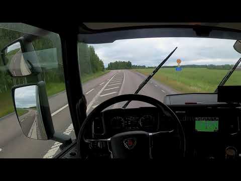 Scania p450 & Trailer - POV Driving, Köping towards Kungsör, beautiful country roads