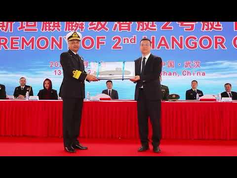 Launching ceremony of Pakistan Navy's second Hangor-class submarine PNS SHUSHUK held in China| ISPR