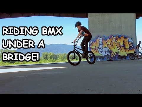 Riding bmx under a bridge!