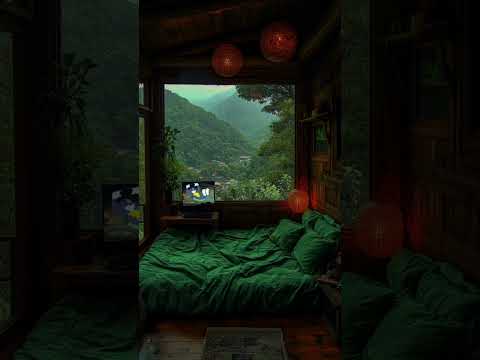 The Crystal Cabin: Snowfall, Rain & Fireplace Sounds.