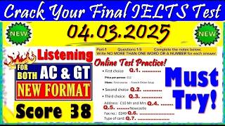 IELTS LISTENING PRACTICE TEST 2025 WITH ANSWERS | 04.03.2025