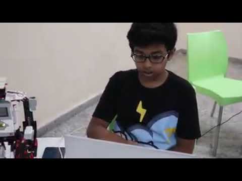 Meet our student Vishruth who took 5 hours to build a humanoid robot and code it to move.