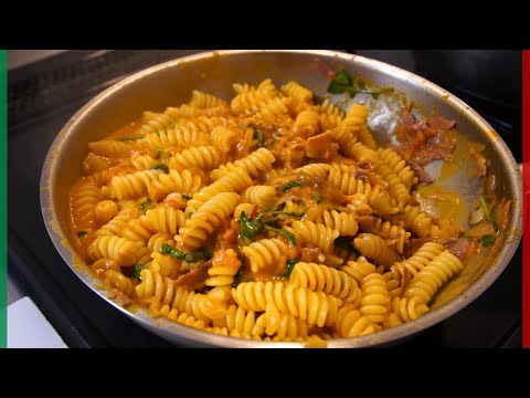 Fusilli prosciutto rucola e grana