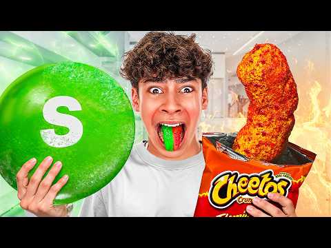 Giant SPICY vs SOUR Foods Challenge