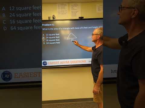 Easy ASVAB Math, Area Triangle #asvabmath  #mathproblems