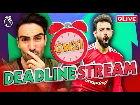 🔒 BRUNO IN | GW21 DEADLINE STREAM | FPL GAMEWEEK 21 | FANTASY PREMIER LEAGUE TIPS