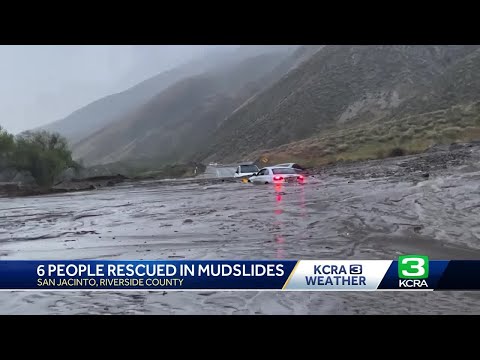 6 rescued after Southern California mudslides trap vehicles