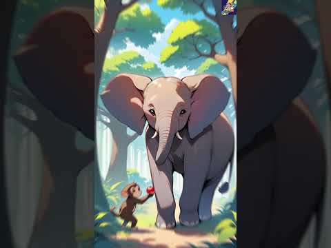 The Proud Elephant and the Clever Monkey #anime #shortvideo #short #viralshorts