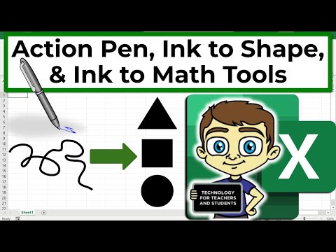 Excel Action Pen, Ink to Shape and Ink to Math Tools