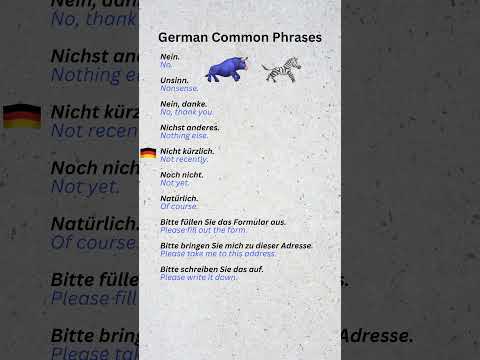 German Common Phrases Part 9 #LearnGerman #GermanPhrases