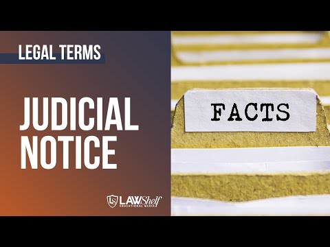 Legal Terms: Judicial Notice