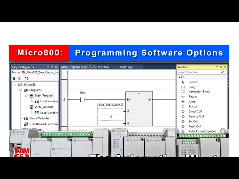 Programming Options & Starter Kits for the A-B Micro800 PLC