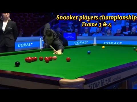 Snooker player championship Ronnie O’Sullivan Vs Allen ( frame 3 & 4).