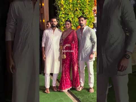 KL Rahul With Wife Athiya,Suryakumar Yadav with Tilak Varma arrive at Ambani Ganpati celebration