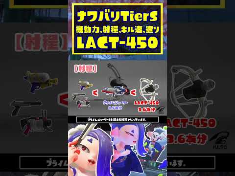 【LACT-450解説】フェスで迷ったらこれを持て！ナワバリ最強ブキ / スプラトゥーン3 / Splatoon3 / #shorts