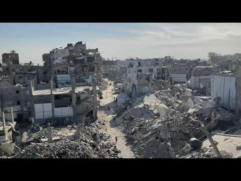 Live from the heavily destroyed Jabaliya in northern Gaza Strip