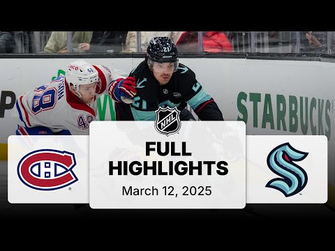 NHL Highlights | Canadiens vs. Kraken | March 12, 2025