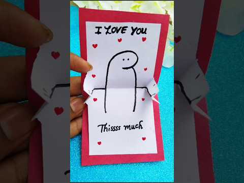 DIY Hug card craft in 5mins#youtubeshorts#valentinesday#diy#crafts#shorts#diycard#love#trending#card