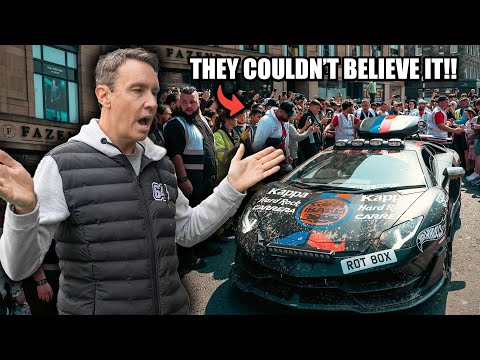 MY LAMBORGHINI SVJ F1 EXHAUST SHUTS DOWN EDINBURGH - GUMBALL 3000 - PART 1