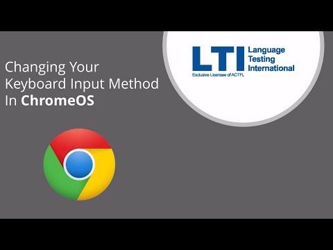 Changing Keyboard Input on a Chromebook