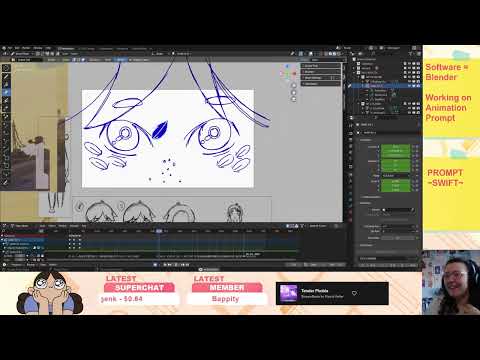 2D Animation in Blender Grease Pencil // Animation Meme