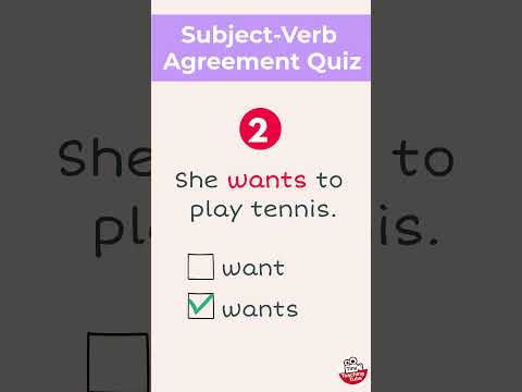 Subject Verb Agreement Quiz