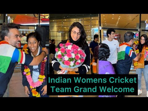 Women Cricket Team Grand Welcome At Mumbai Airport as they come after winning Asian Games Final