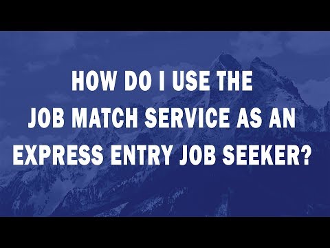 How do I use the Job Match Service as an Express Entry Job Seeker?