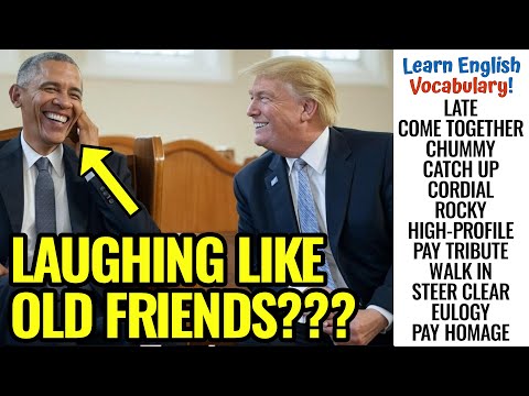 Obama and Trump Meet! - Learn English with News, Phrasal Verbs