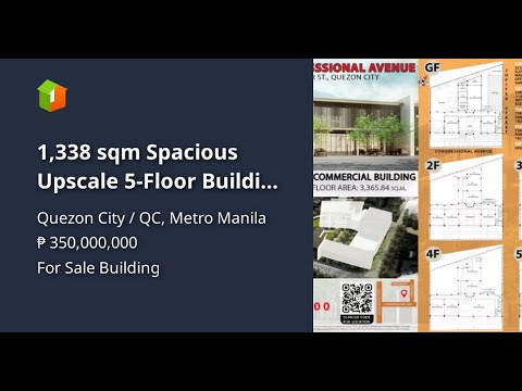 1,338 sqm Spacious Upscale 5-Floor Building For Sale in Quezon City