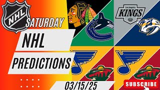 NHL Picks & Predictions Today 3/15/25 | NHL Picks Today 3/15/25 | Best NHL Bets